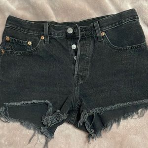 Black Levi 501 shorts
